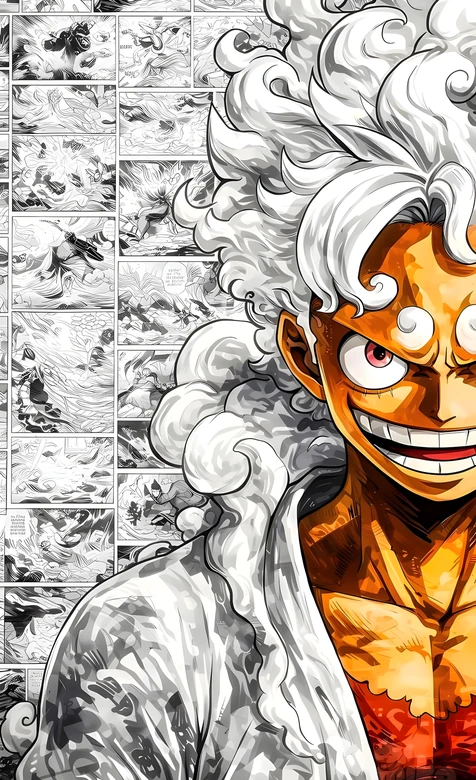 蒙奇·D·路飞（尼卡形态）漫画分镜风 航海王热血壁纸