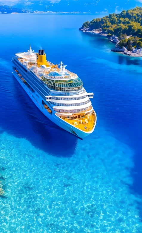 豪华邮轮·碧海青山唯美海湾 高质感旅行风手机壁纸