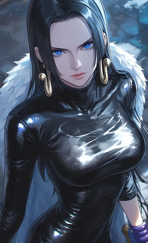 妮可·罗宾·紧身衣羽毛披风 二次元写实风 海贼王动漫壁纸（高人气手机壁纸参考）