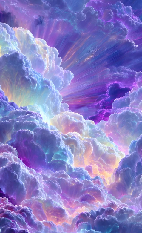 梦幻炫彩云海·唯美渐变天空 高热度手机壁纸