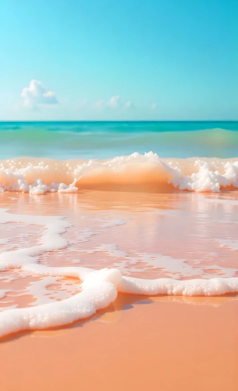 海滩浪花·唯美清新风 治愈系海边手机壁纸