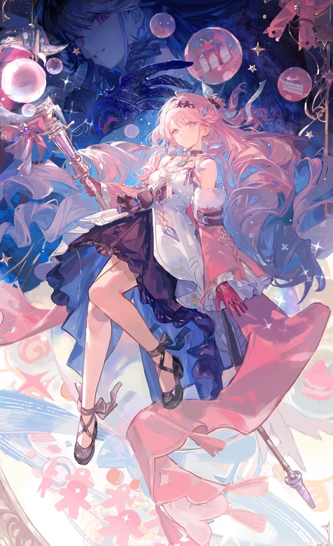 二次元粉发魔法少女·梦幻童话风 游戏角色壁纸高适配