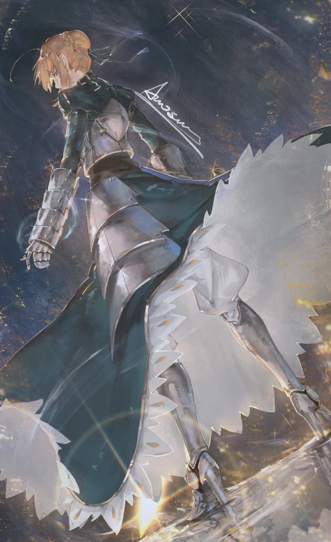 Saber·盔甲礼服 唯美星穹风 出自Fate系列 高人气动漫壁纸