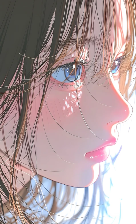 唯美插画·泪光少女·二次元清新手机壁纸（高热度壁纸）