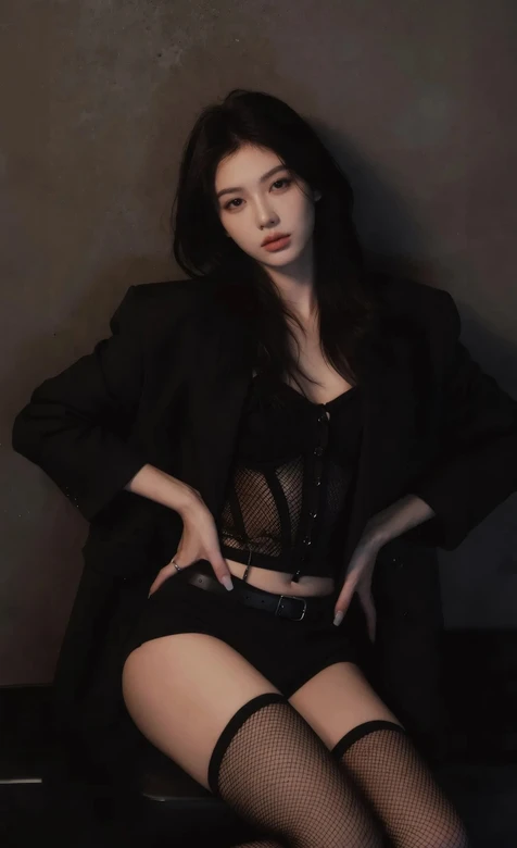 暗黑御姐风气质女性 小众艺术写真手机背景