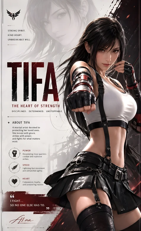 TIFA·格斗之心 写实炫酷风 最终幻想7游戏角色 热血壁纸