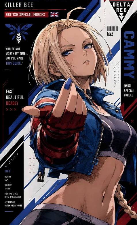 Cammy·Killer Bee 二次元写实《街头霸王6》格斗壁纸 高人气角色壁纸