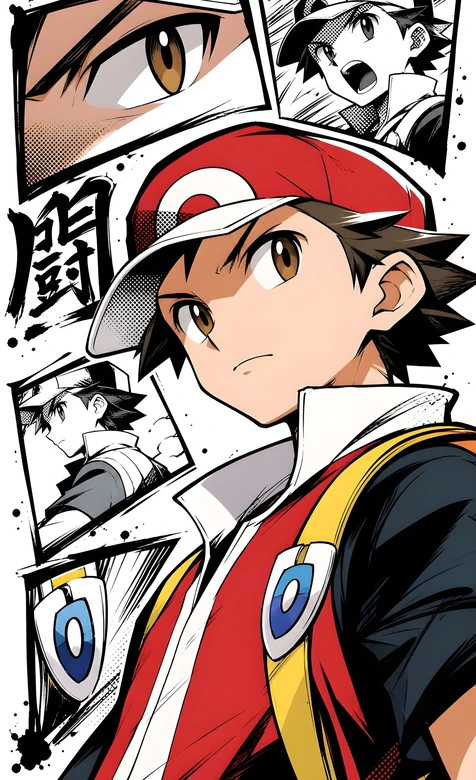 赤红·宝可梦训练家 热血漫画风 全面屏高清锁屏