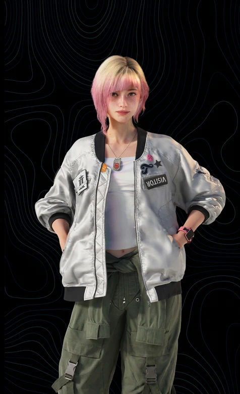 邓等等·粉金短发棒球服 全面屏高清锁屏